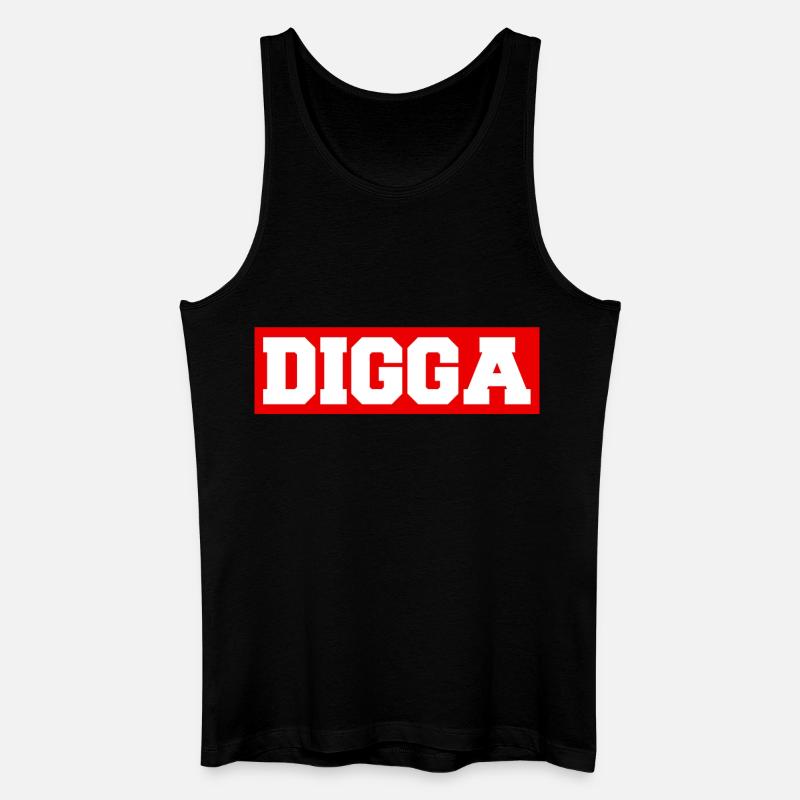 Digga - Männer Bio Tank Top - Schwarz