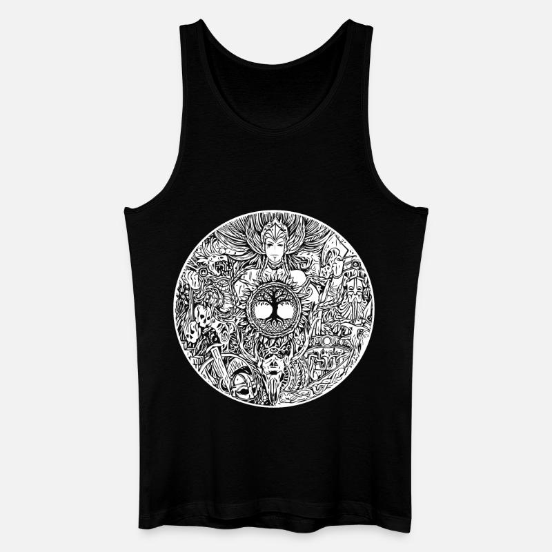 Wikinger-Schild - Walküre - Valkyrie - Männer Bio Tank Top - Schwarz