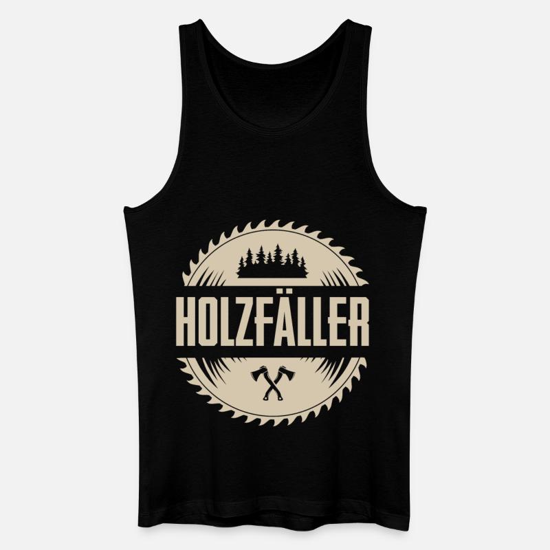 Holzfäller - Männer Bio Tank Top - Schwarz