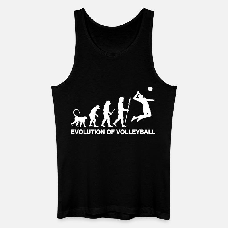 Évolution du volleyball - Débardeur bio Homme - noir