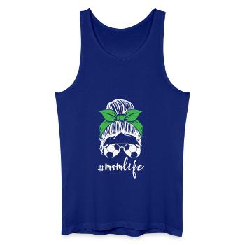 Fußball-Mama-Leben Chaotische Dutt Sonnenbrille Bandana - Männer Bio Tank Top - Königsblau - Vorne