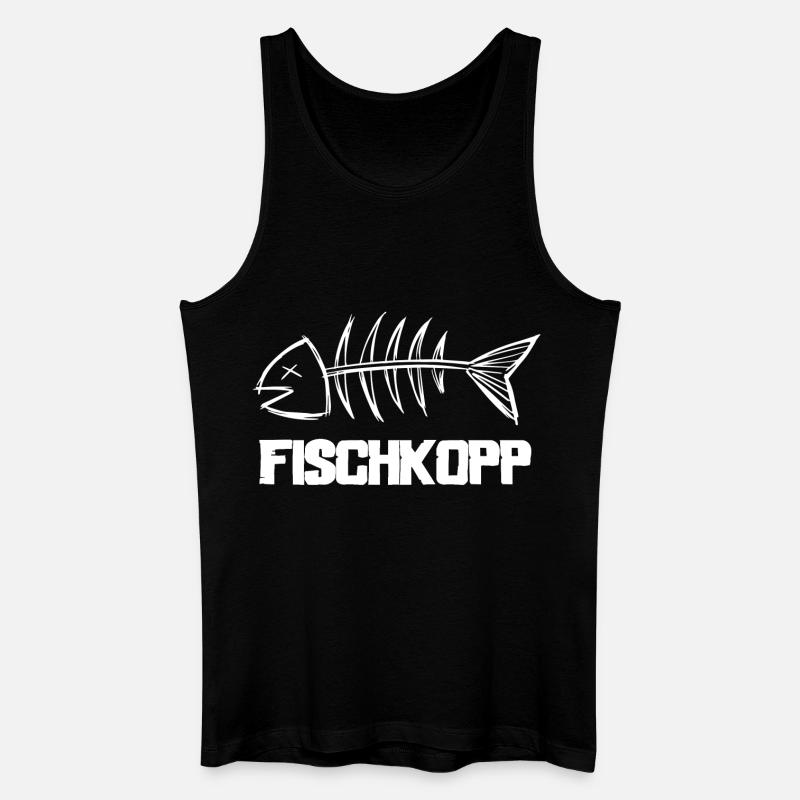 Fischkopp - Männer Bio Tank Top - Schwarz