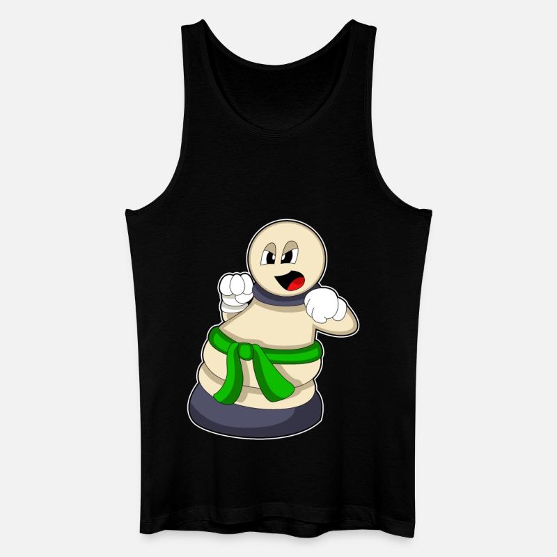 Schachfigur Bauer beim Schach - Männer Bio Tank Top - Schwarz