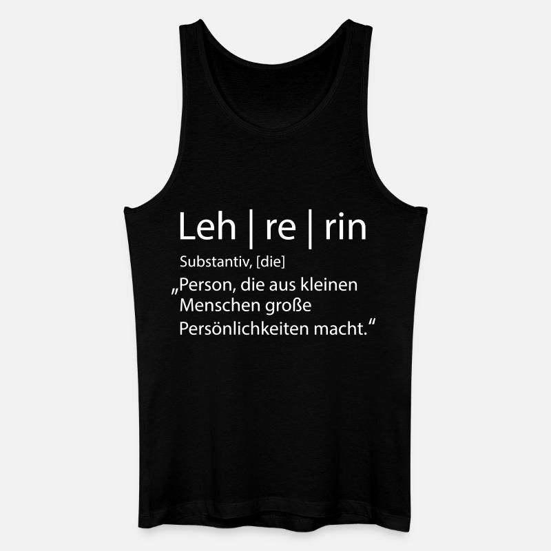 Lehrerin - Männer Bio Tank Top - Schwarz