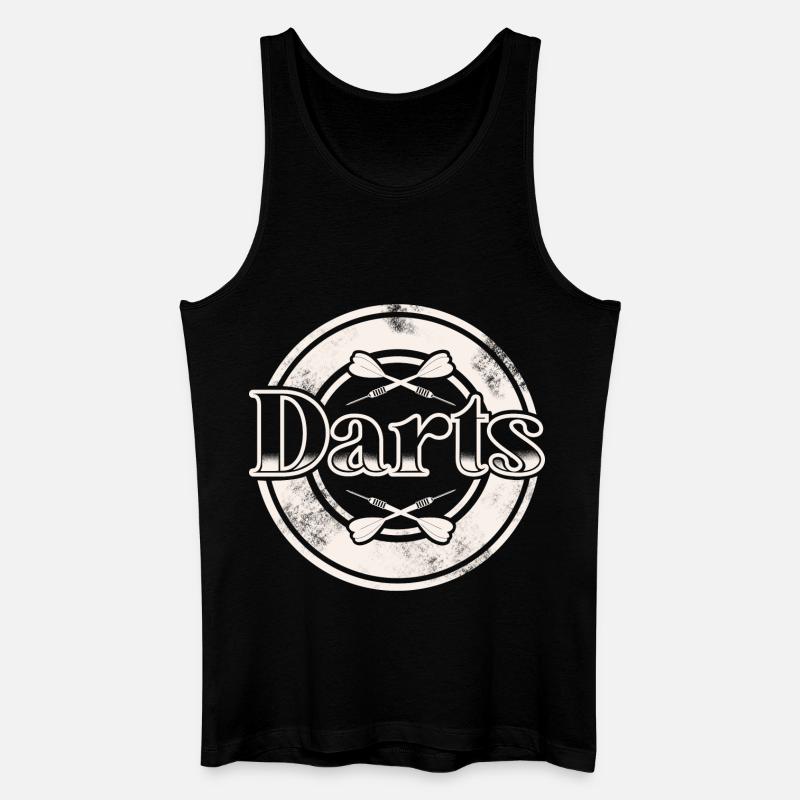 Dart Darten Darts - Männer Bio Tank Top - Schwarz