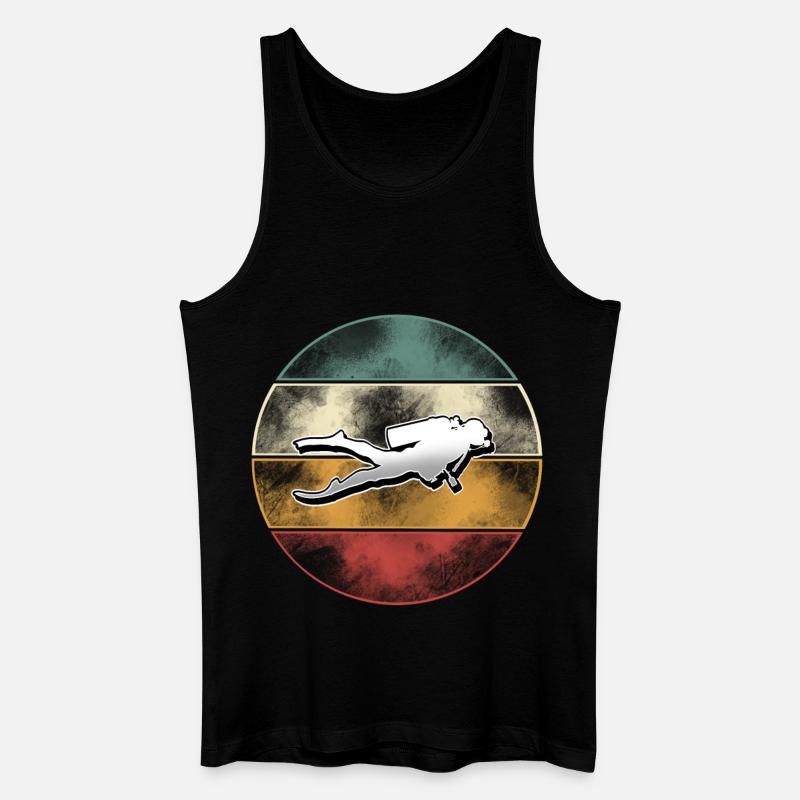 Taucher Tauchen - Männer Bio Tank Top - Schwarz