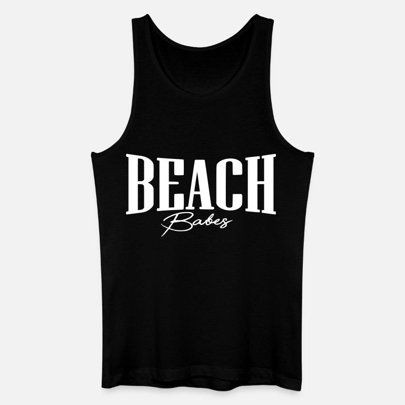fille de plage de plage - Débardeur bio Homme - noir