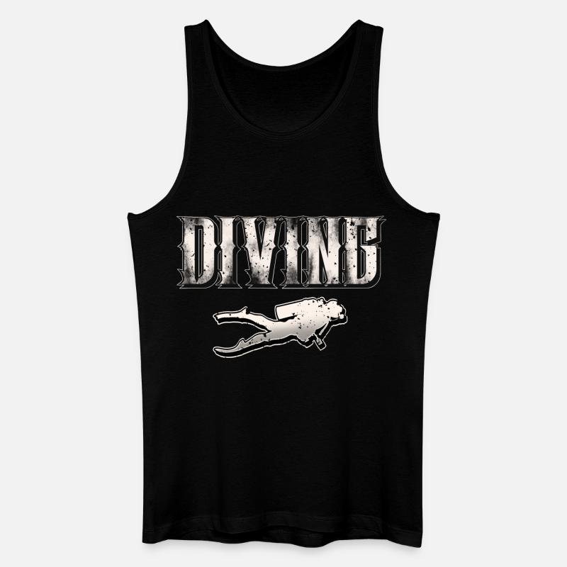 Tauchen Taucher - Männer Bio Tank Top - Schwarz