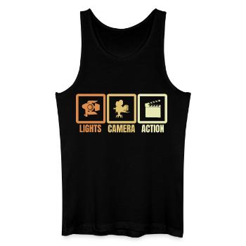 Filmregisseur - Männer Bio Tank Top - Schwarz - Vorne