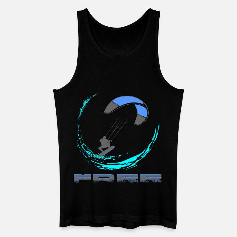 Kitesurf - Débardeur bio Homme - noir