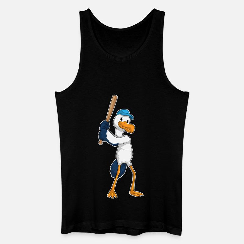 Storch Baseball Baseballschläger - Männer Bio Tank Top - Schwarz