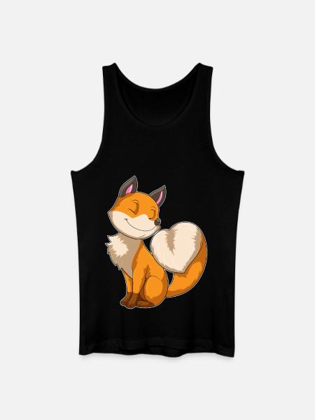 Fox Heart - Men’s Organic Tank Top - black