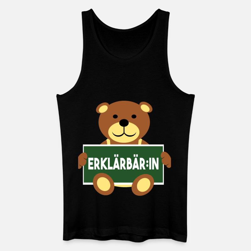 Erklärbär Erklärbär:in - Männer Bio Tank Top - Schwarz