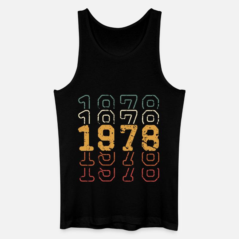 1978 - Männer Bio Tank Top - Schwarz