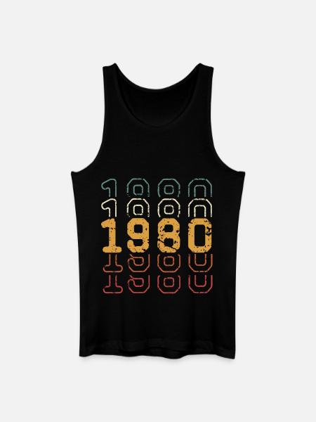 1980 - Débardeur bio Homme - noir