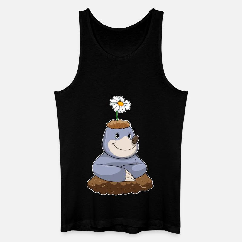 Maulwurf Gänseblümchen - Männer Bio Tank Top - Schwarz