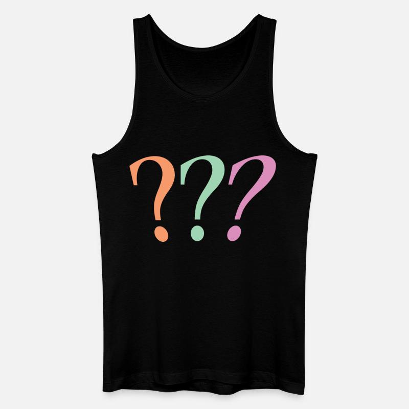 Fragezeichen - Männer Bio Tank Top - Schwarz