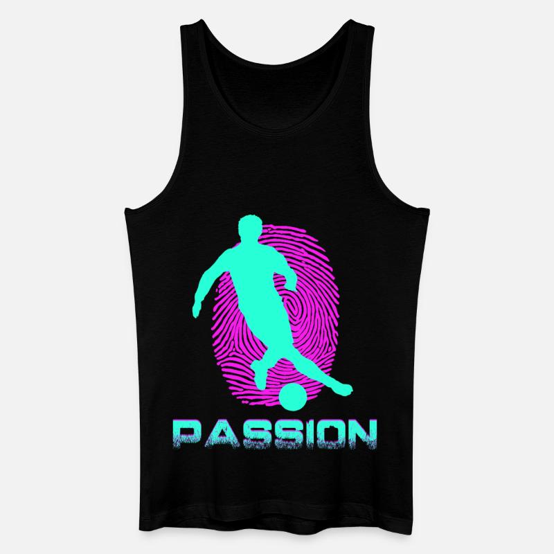 Football - Männer Bio Tank Top - Schwarz
