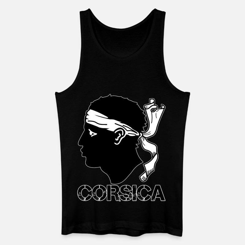Corsica Drapeau Tête de Maure - Débardeur bio Homme - noir