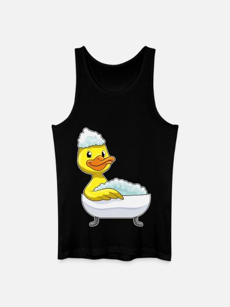 Duck Bathing Bathtub - Men’s Organic Tank Top - black