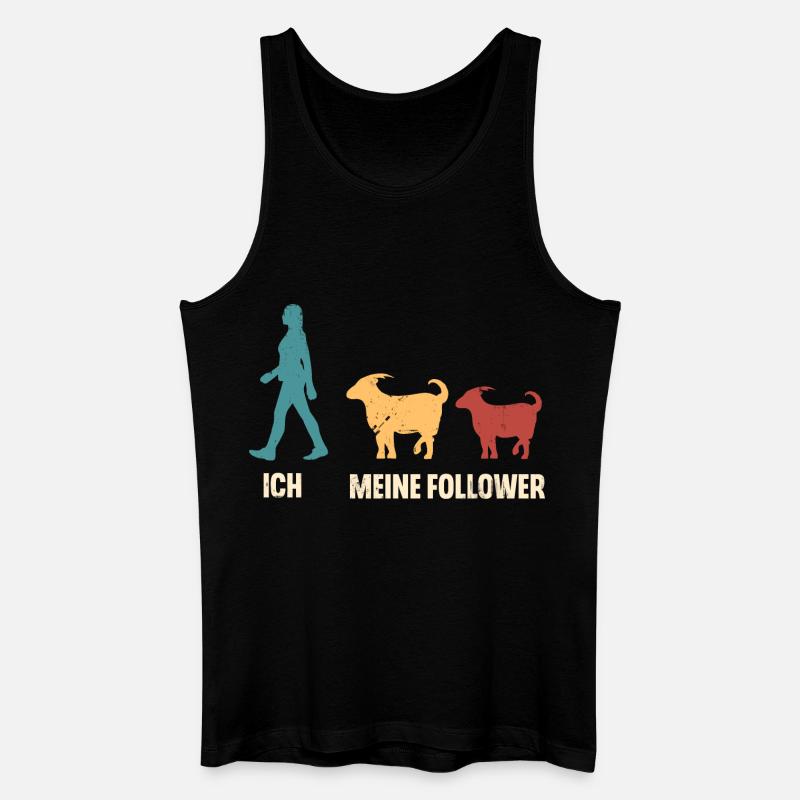 Ziege Hirte Ziegen - Männer Bio Tank Top - Schwarz