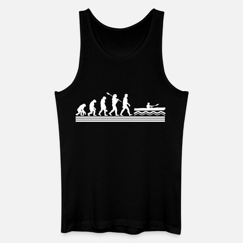 Kajak Evolution - Männer Bio Tank Top - Schwarz