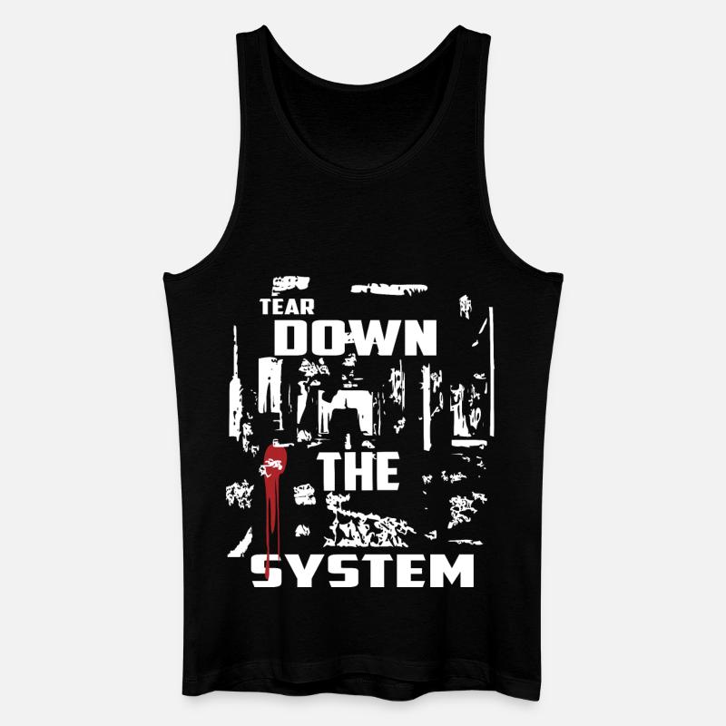 Zerstören Sie das System - Männer Bio Tank Top - Schwarz