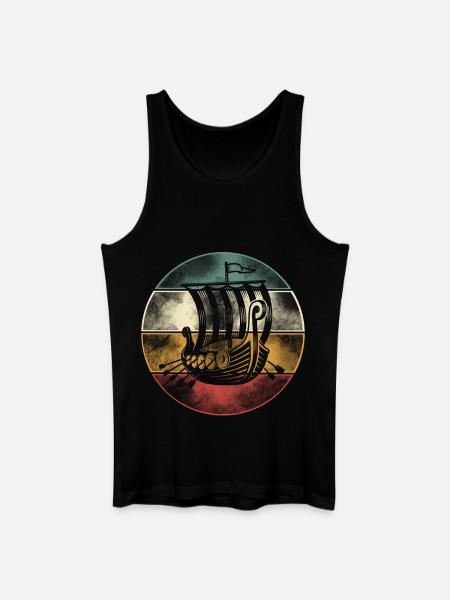 Bateau Viking, Bateau-Dragon Longship - Débardeur bio Homme - noir