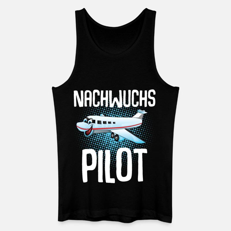 Pilot Kinder Nachwuchs - Männer Bio Tank Top - Schwarz