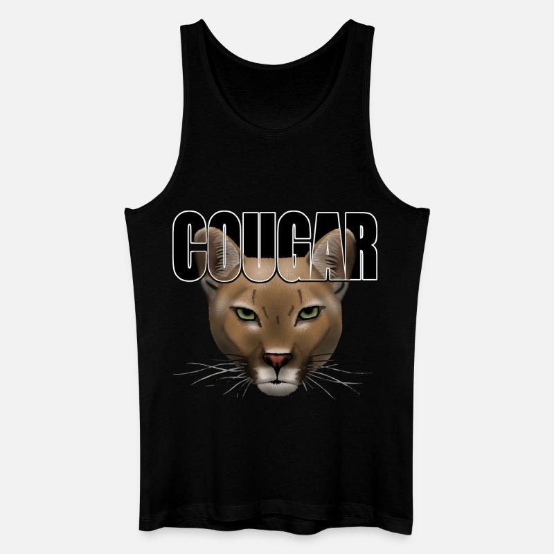 Cougar script R6Z - Débardeur bio Homme - noir