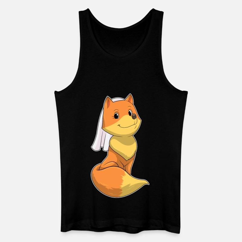 Fuchs Braut Schleier Hochzeit - Männer Bio Tank Top - Schwarz