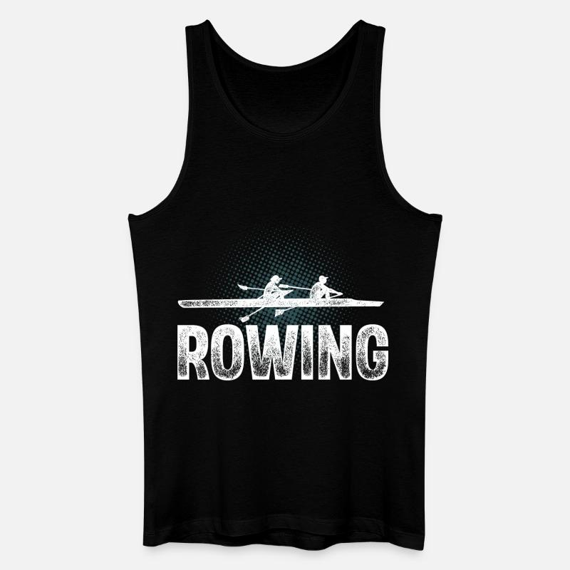 Rudern Ruderer Ruderboot - Männer Bio Tank Top - Schwarz