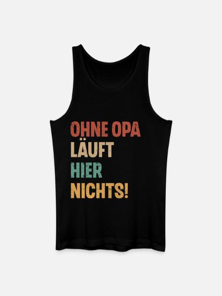 Opa - Männer Bio Tank Top - Schwarz