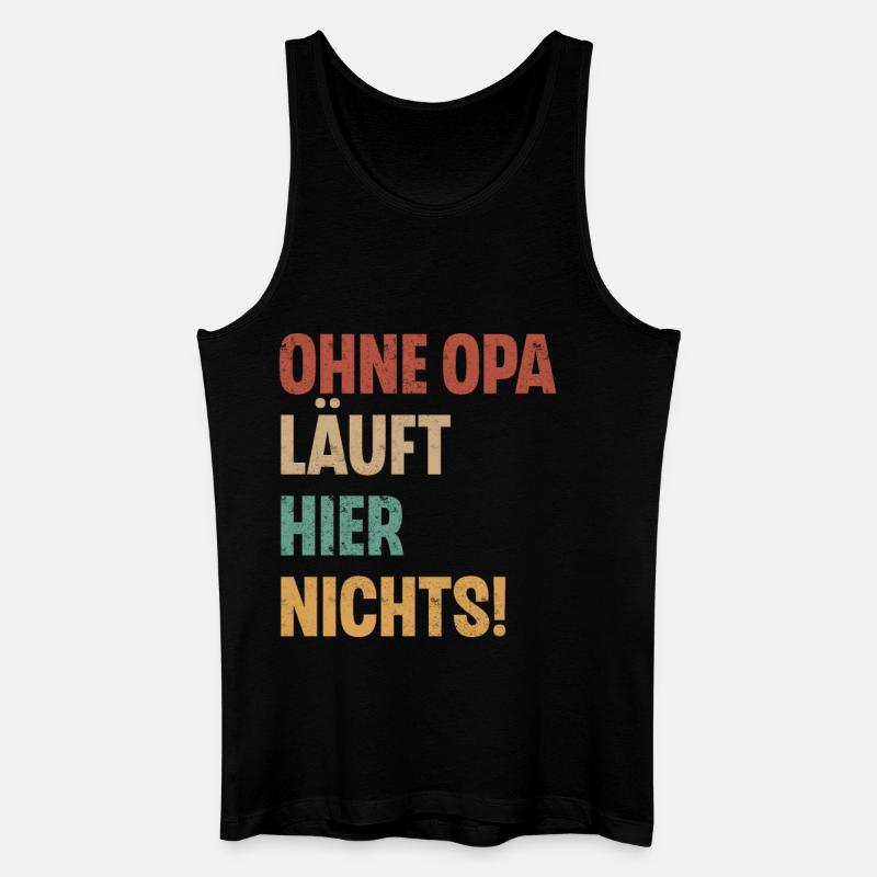 Opa - Männer Bio Tank Top - Schwarz