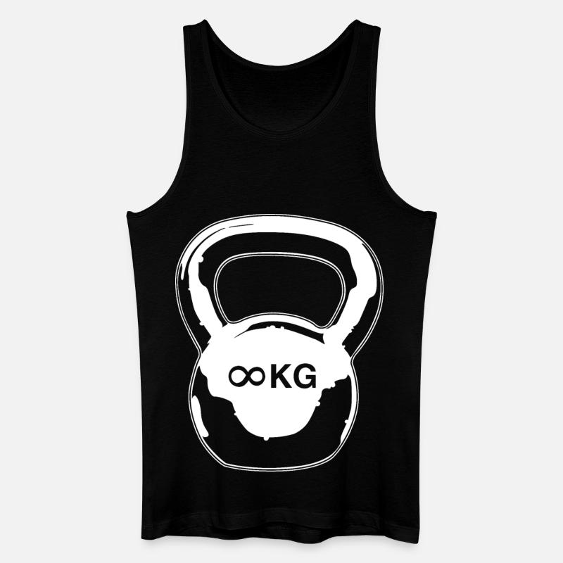 Kettlebell - Männer Bio Tank Top - Schwarz