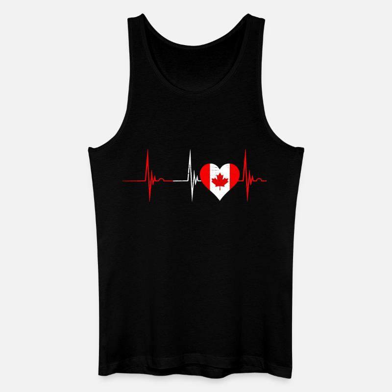Kanada Herzschlag - Männer Bio Tank Top - Schwarz