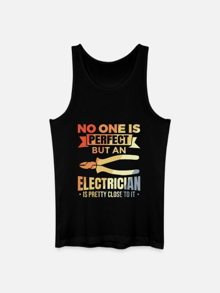 Elektriker Witz - Männer Bio Tank Top - Schwarz