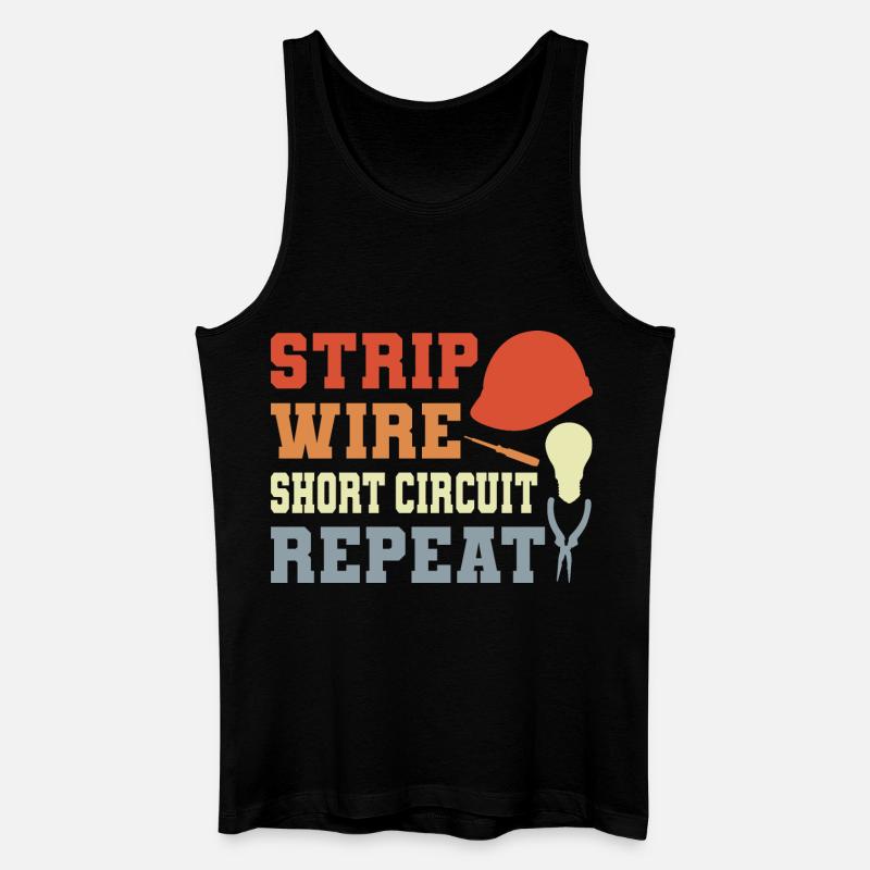 Witziger Elektriker Witz - Männer Bio Tank Top - Schwarz