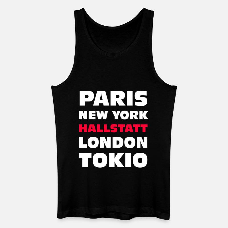 Hallstatt Austria See & Berge - Männer Bio Tank Top - Schwarz