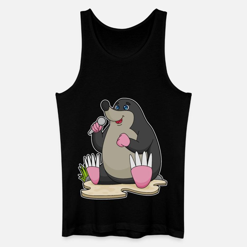 Mole Singer Microphone Singing - Men’s Organic Tank Top - black