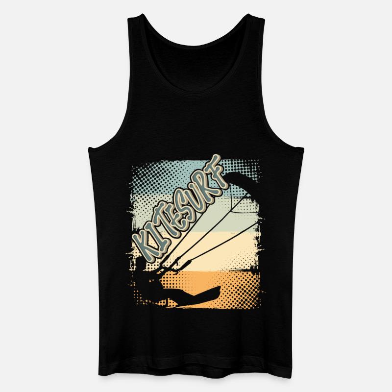 Kitesurfen Kitesurf Kitesurfer Kiteboard - Männer Bio Tank Top - Schwarz