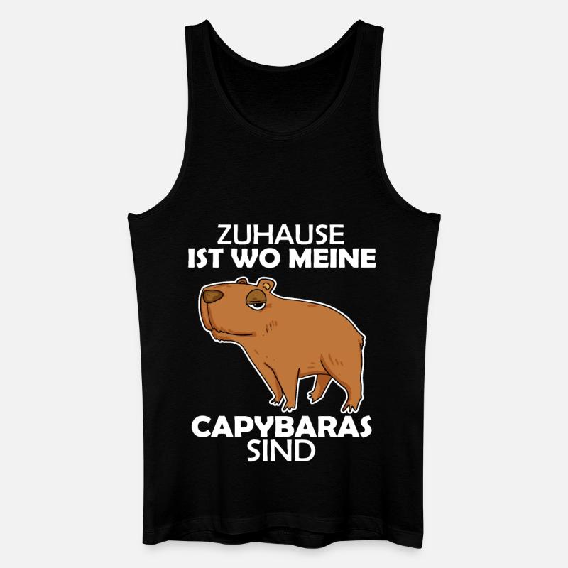 Capybara - Männer Bio Tank Top - Schwarz