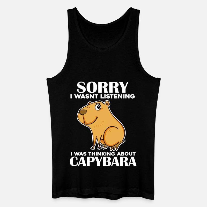 Capybara - Männer Bio Tank Top - Schwarz