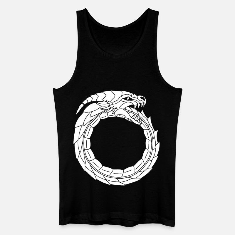 Dragon blanc dévoreur - Débardeur bio Homme - noir