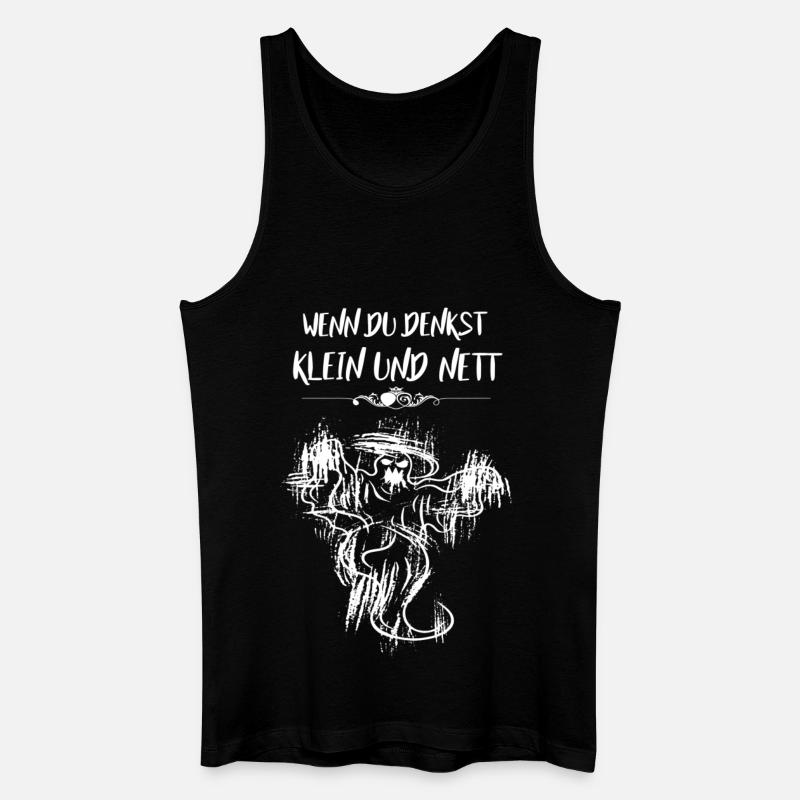 Klein und nett Geist - Männer Bio Tank Top - Schwarz