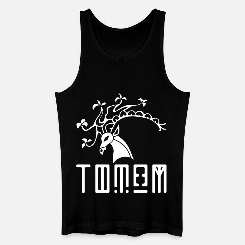 Weißhirschtier-Totem - Männer Bio Tank Top - Schwarz