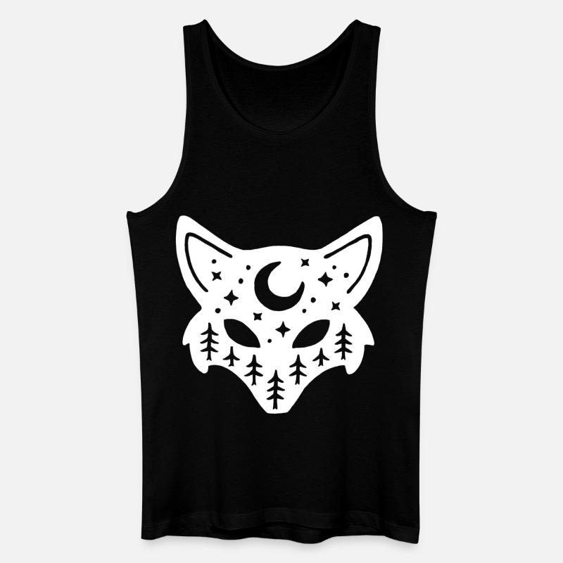 Weißes Fuchs-Totem der Natur - Männer Bio Tank Top - Schwarz