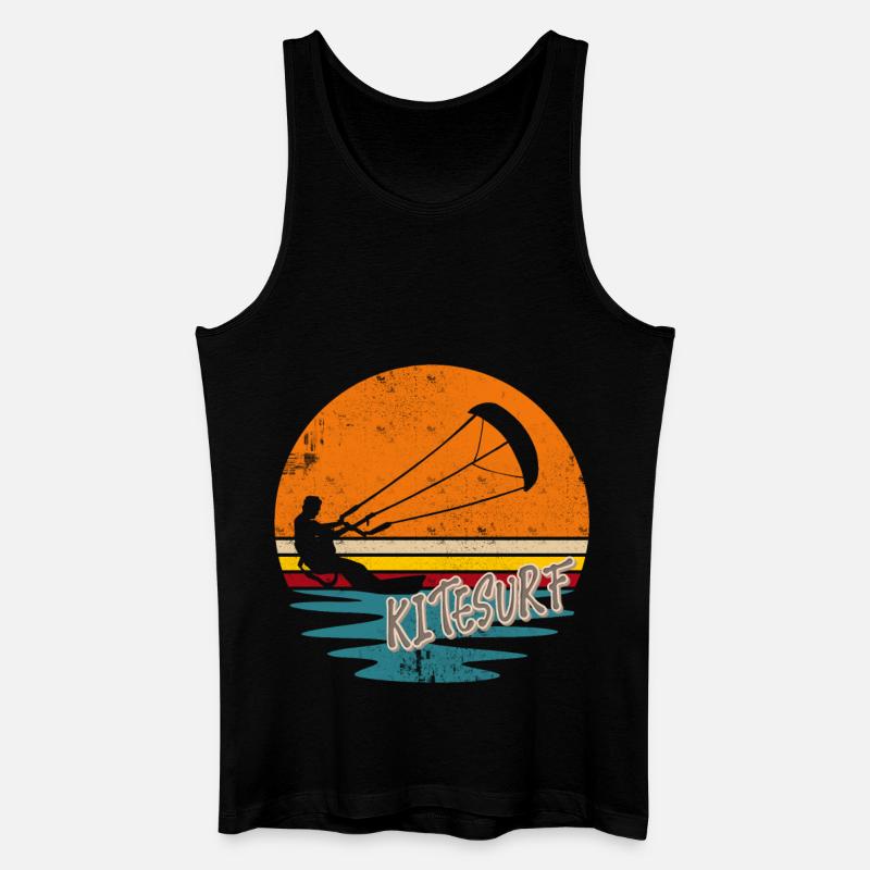 Kitesurfen Kitesurf Kitesurfer Kiteboard - Männer Bio Tank Top - Schwarz