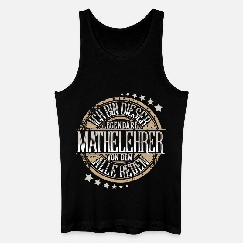 Mathelehrer - Männer Bio Tank Top - Schwarz