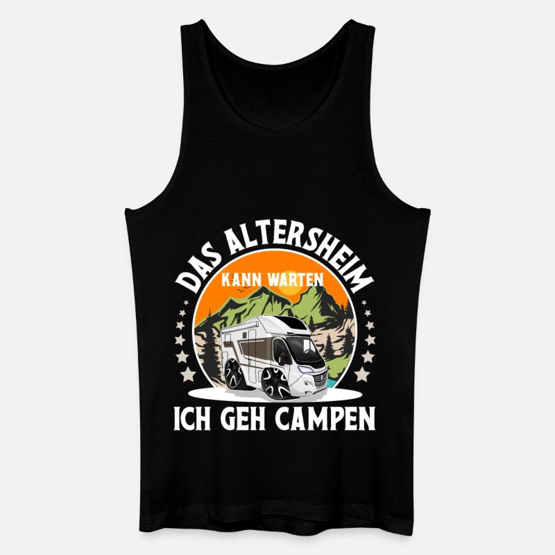 Camping Camper Campen Oma Opa - Männer Bio Tank Top - Schwarz